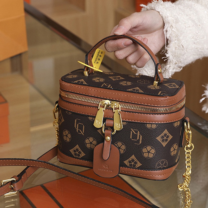 Túi Đựng Mỹ Phẩm Cỡ Nhỏ In Họa Tiết Kiểu retro Thời Trang Cao Cấp Cho Nữ