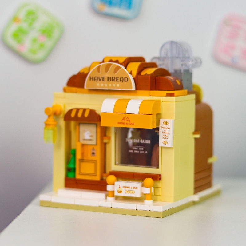 Đồ Chơi Lắp Ráp Mô Hình Cửa Hàng Bánh Kem Hoạt Hình Sáng Tạo Dành Cho Trẻ Em