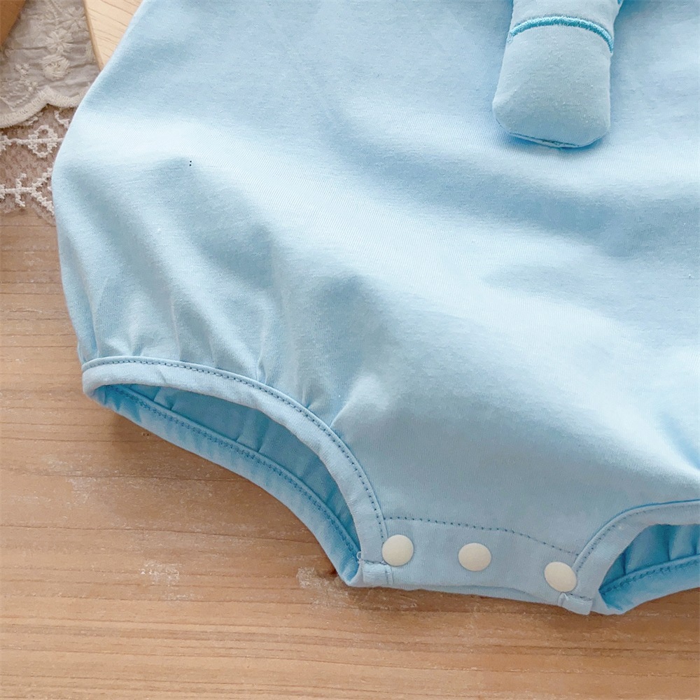 Bộ Áo Liền Quần In Hình Chú Voi Hoạt Hình Dễ Thương Thời Trang Mùa Hè Cho Bé Trai