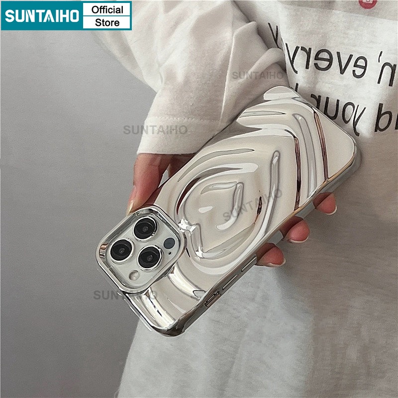 Suntaiho Ốp lưng ốp iphone sang chảnh trái tim Ốp Điện Thoại Silicon Mềm Chống Sốc Cho Iphone 11 14 15 Pro Max 12 Pro 13 Promax