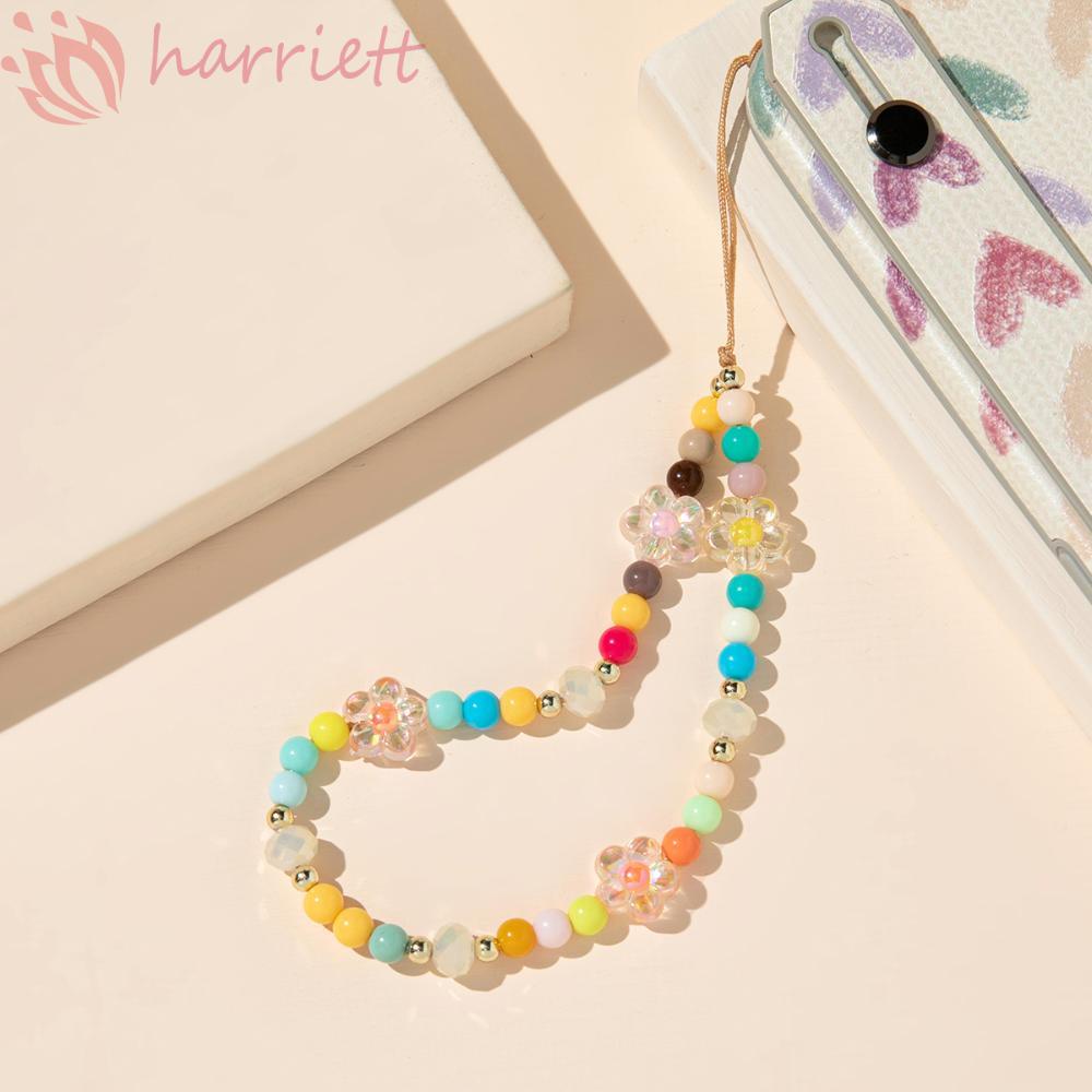 Dây Đeo Điện Thoại Xỏ Hạt Bằng Acrylic Chống Thất Lạc Phong Cách Bohemia