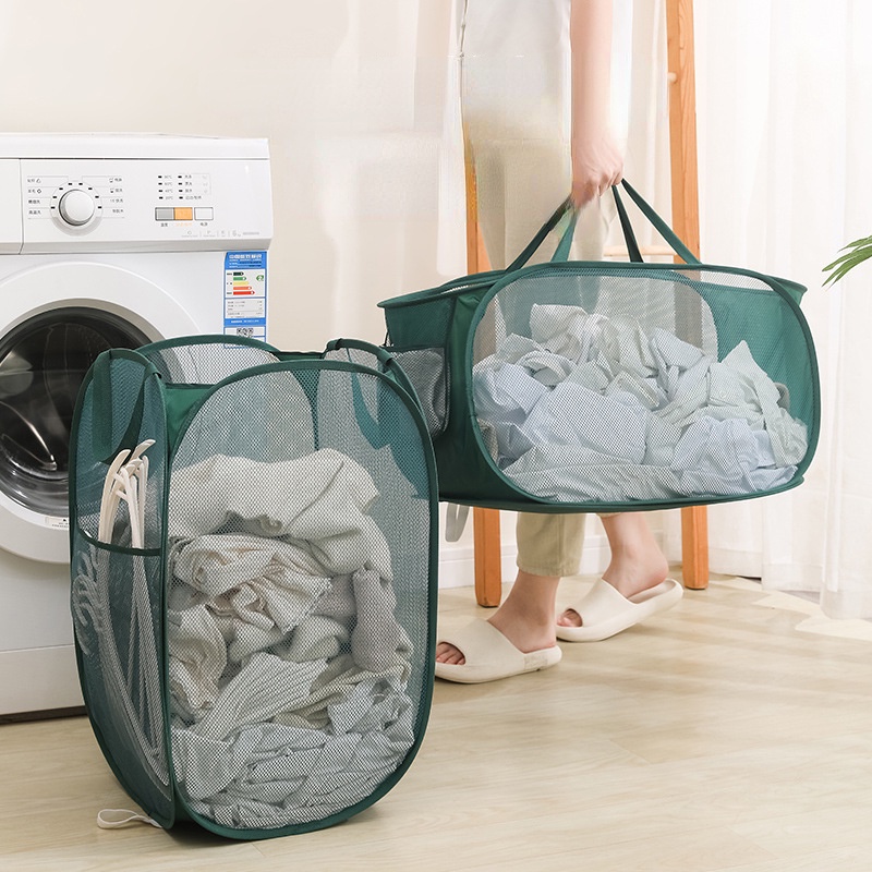 Giỏ Đựng Quần Áo Bẩn Sức Chứa Lớn Có Tay Cầm Tiện Dụng Cho Gia Đình