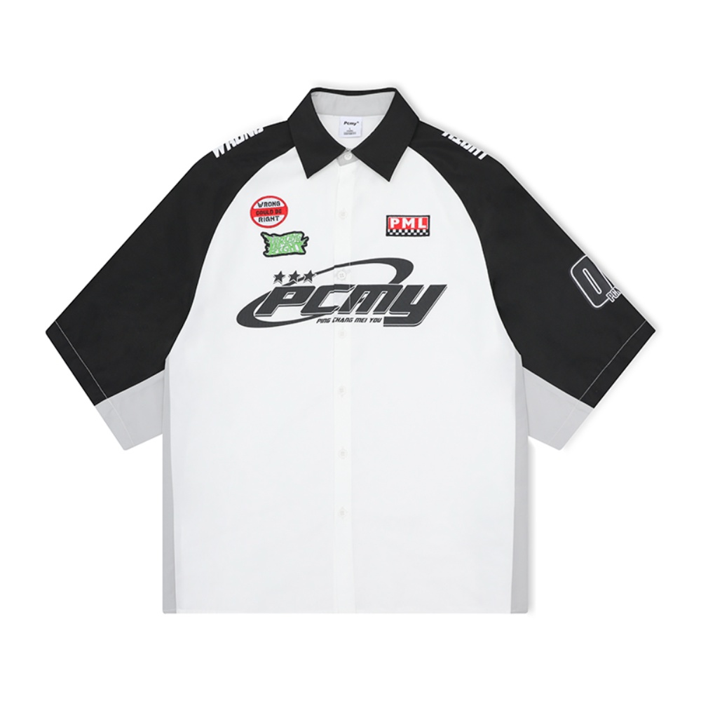 [Reviving Same Style] Áo Sơ Mi Ngắn Tay Dáng Rộng Phong Cách Đường Phố Mỹ Retro PCMY