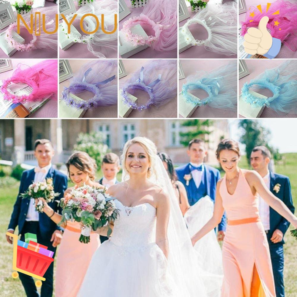 Vòng Hoa Hồng Vương Miện Hai Lớp Bằng Vải Tuyn Cho Trang Trí Tiệc Cưới