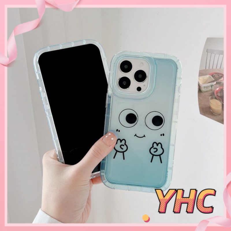 Ốp Lưng iPhone Chống Túi khí biểu cảm nhỏ màu xanh da trời chống chấn động bảo vệ máy ảnh TPU Cho Iphone 6 / 6S / 6splus / se / 7 / 7plus / 8 / 8plus / X / xs / xsmax / 11 / 12 / 13 / 14 / Plus / pro / pro max-742