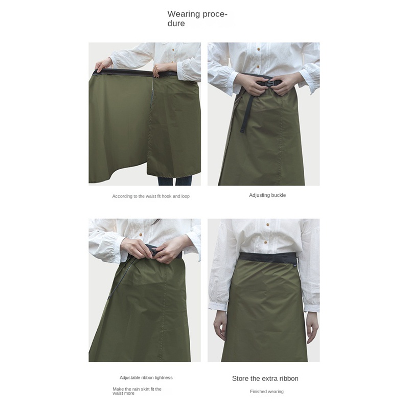Chân Váy Dài Nghiêng Gọn Nhẹ Chống Nước Mưa Cho Hoạt Động Ngoài Trời