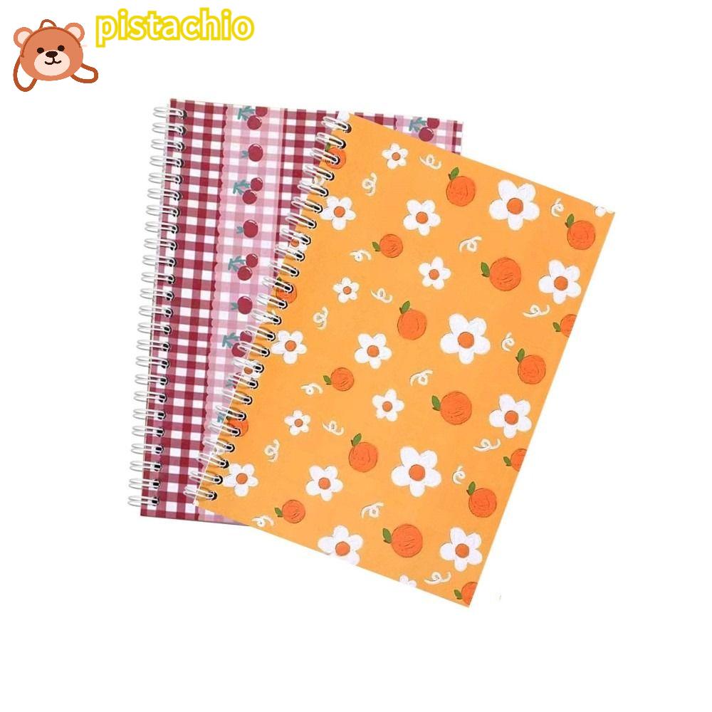 PISTA Sách Sưu Tập Gồm 64 Trang Sticker Hoa Màu Cam / Cherry A5 Có Thể Tái Sử Dụng