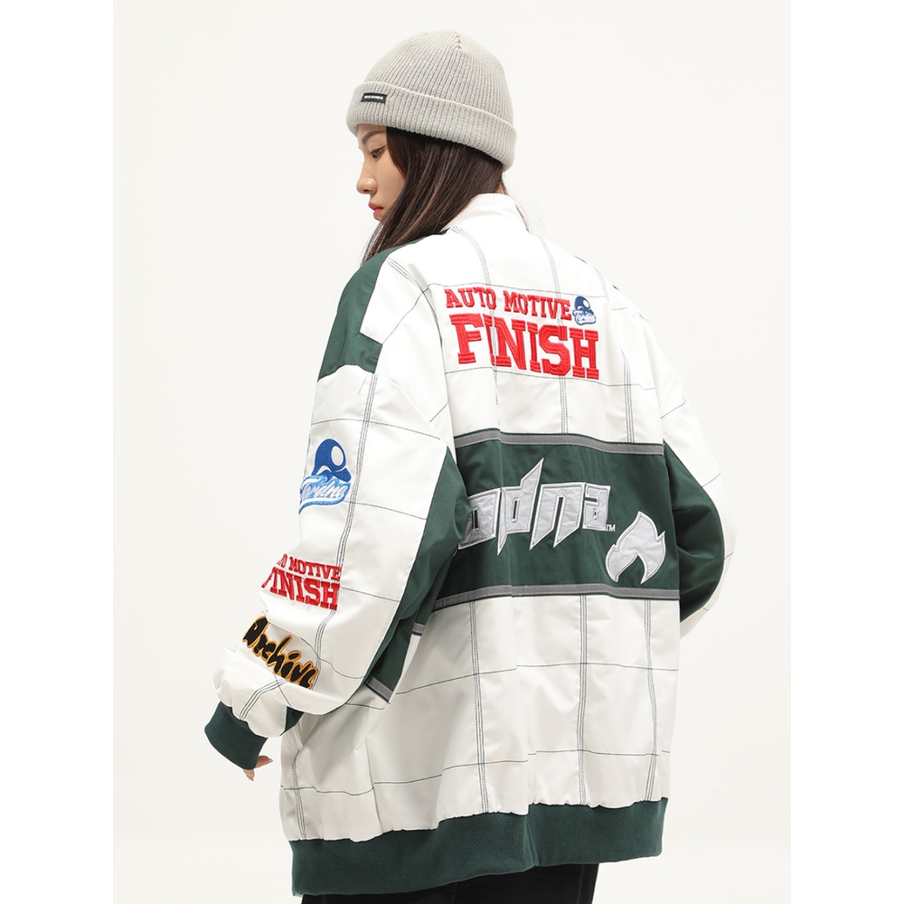 Áo Khoác Bóng Chày Phong Cách Retro Mỹ Cá Tính Cho Nam Nữ