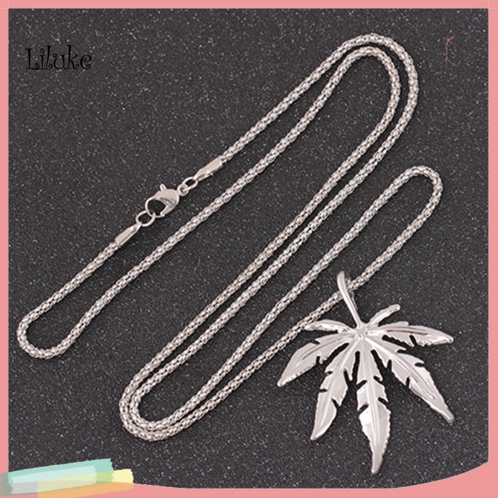 Vòng cổ Hợp Kim Trang Trí Lá Phong Thời Trang Cho Nữ