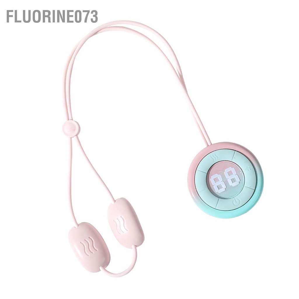 Fluorine073 Máy mát xa cổ hình mặt dây chuyền có nhiệt mini cầm tay để thư giãn