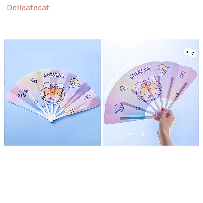 Quạt Xếp Cầm Tay Bằng Nhựa PP Nhỏ Gọn Họa Tiết Hoạt Hình Dễ Thương Sáng Tạo Dành Cho Mùa Hè