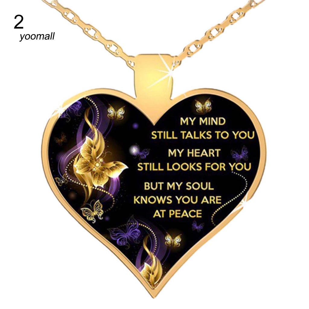 Vòng cổ Mặt Hình Bướm In Chữ I Love You Thời Trang Cho Nữ