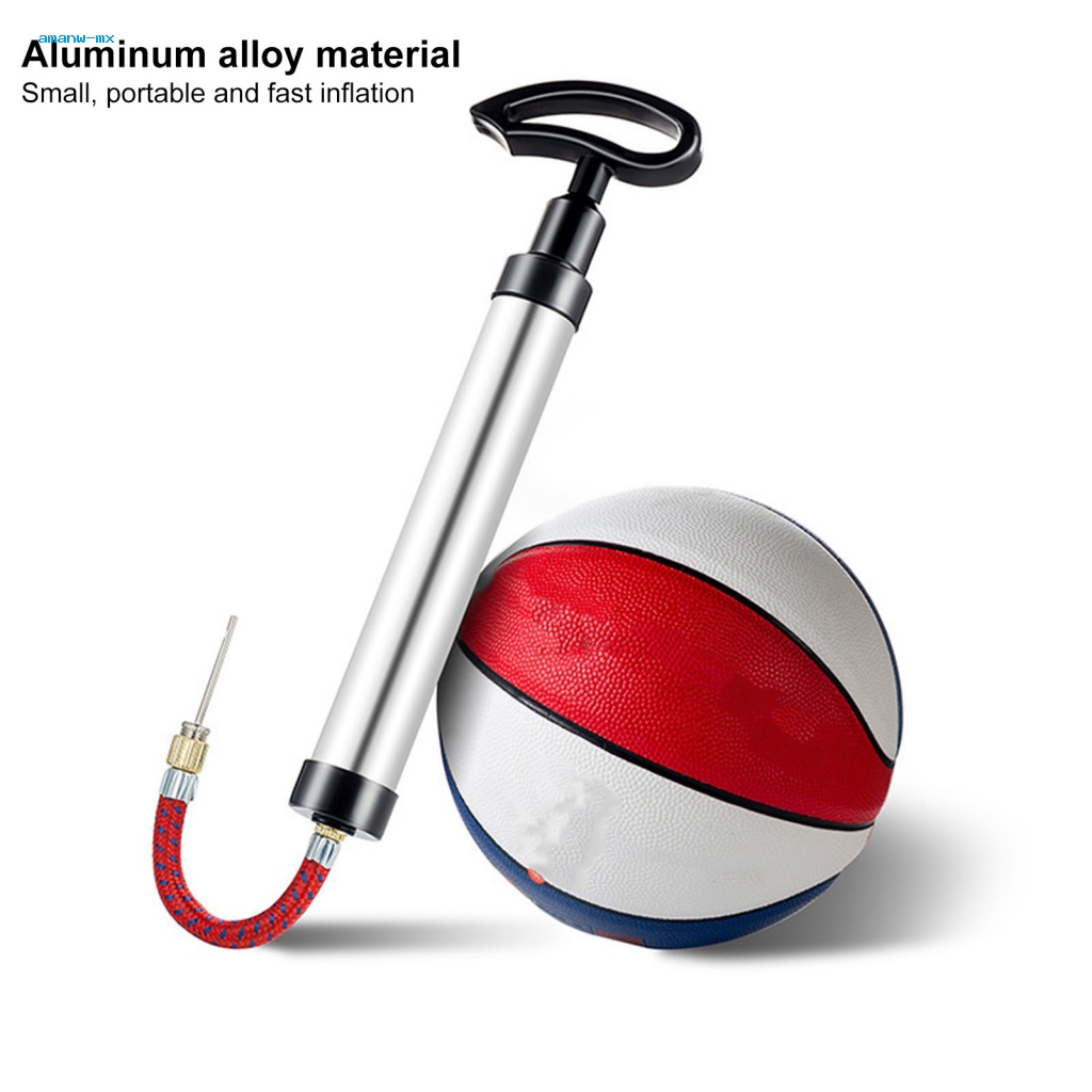 Bộ Dụng Cụ Bơm Bóng Rổ Bằng Hợp Kim Nhôm Kèm Ống Bơm Và Ống Nối Dài Tiện Dụng