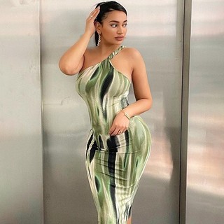 Đầm Body Hở Lưng In Họa Tiết Thời Trang Cho Nữ