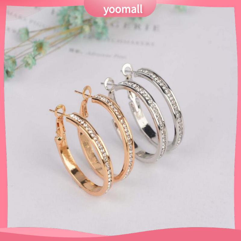 Bông Tai Hình Tròn Cỡ Lớn Thiết Kế Đơn Giản Cá Tính