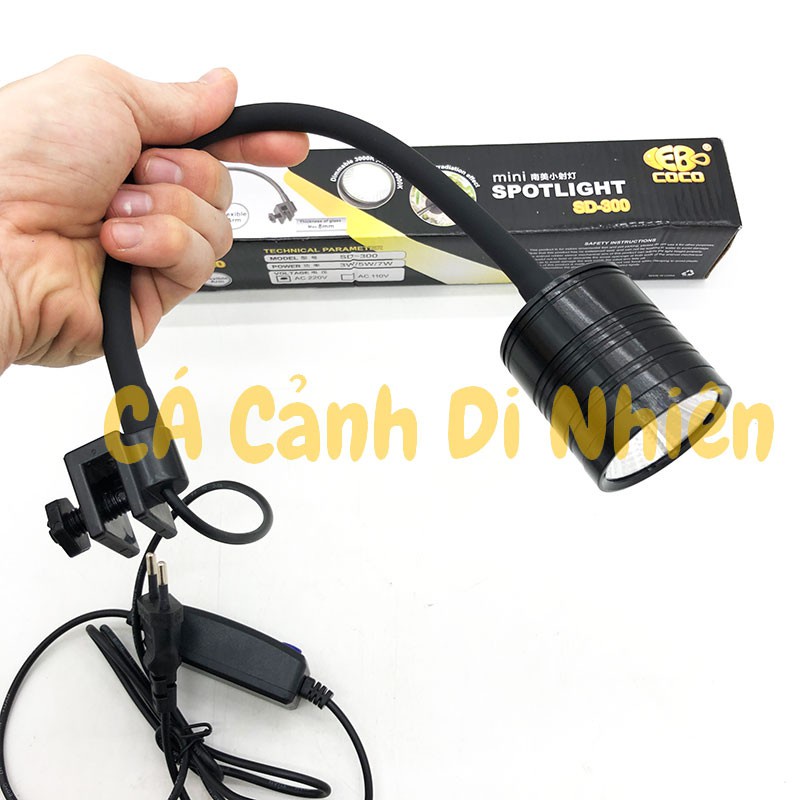 Đèn led thủy sinh BIOTOP đổi màu 3 chế độ đèn rọi kẹp thành hồ cá SD-300 5W 7W 10W