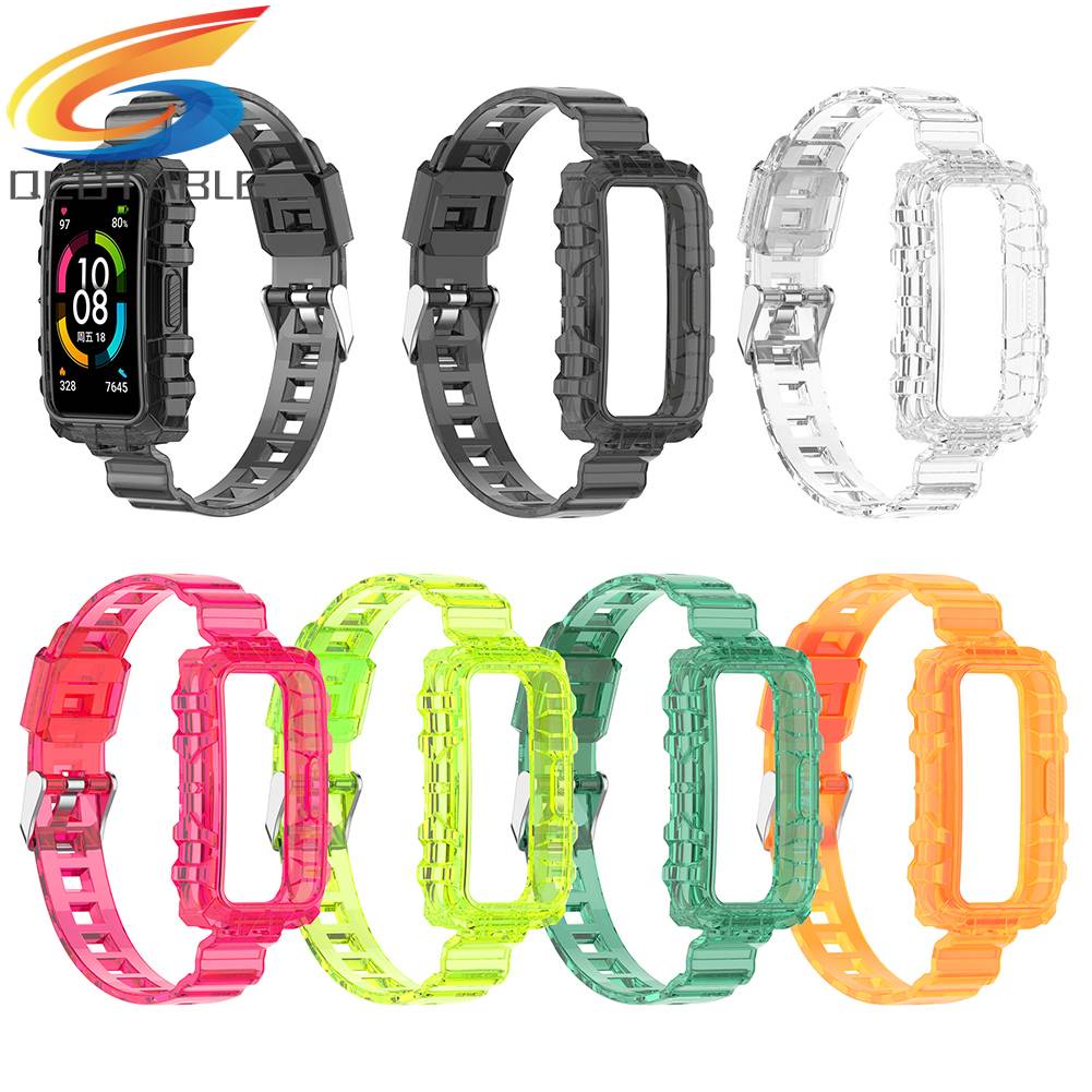 Dây Đeo Thay Thế Bằng TPU Trong Suốt Cho HUAWEI HONOR Band 6