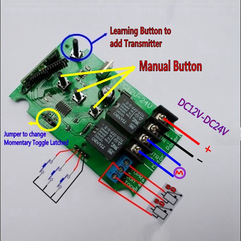 Bộ Điều Khiển Động Cơ Không Dây AC / DC 12V 24V 36V