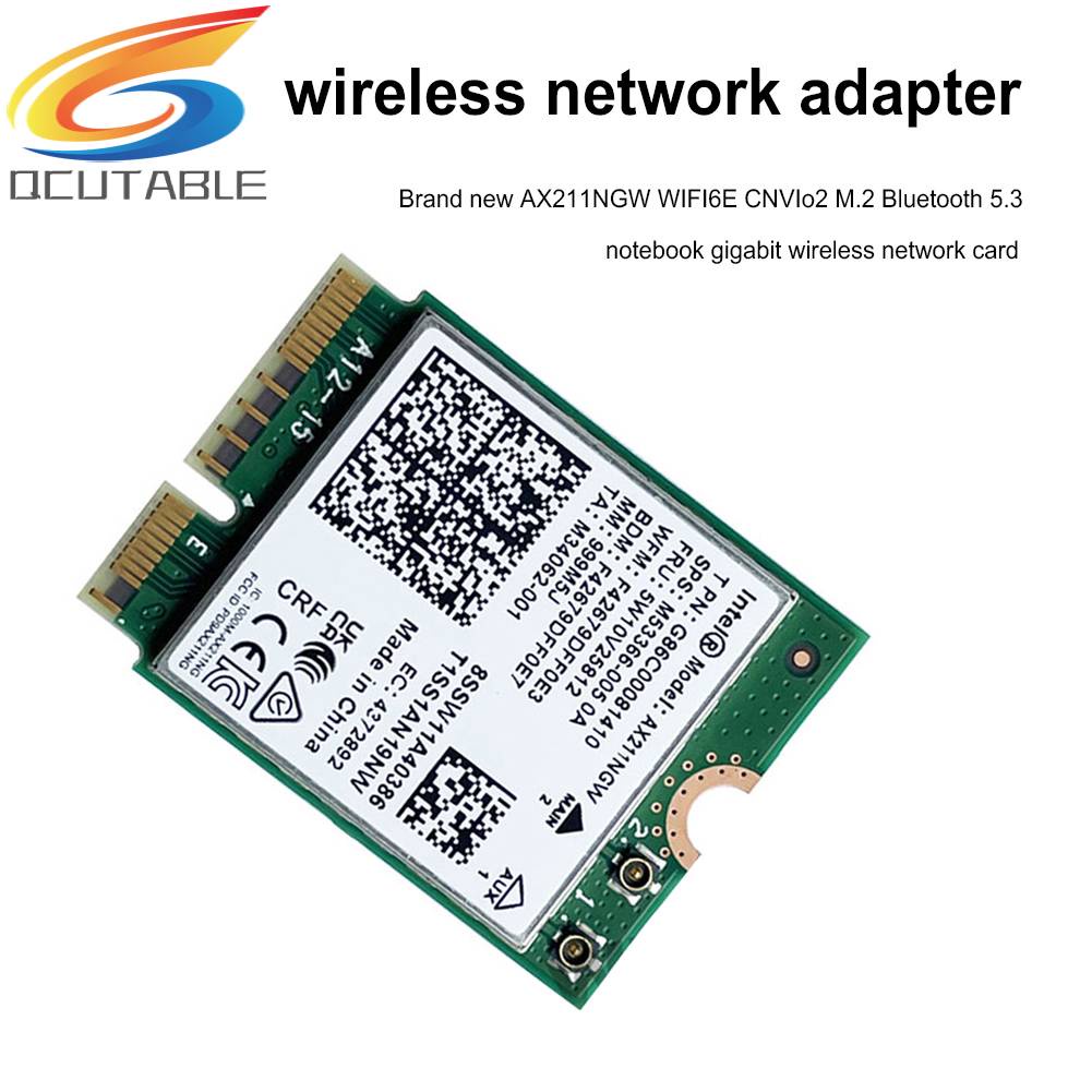 Thẻ Mạng Không Dây 2.4GHz / 5GHz WIFI6E Băng Tần Kép 3000Mbps Cho Laptop