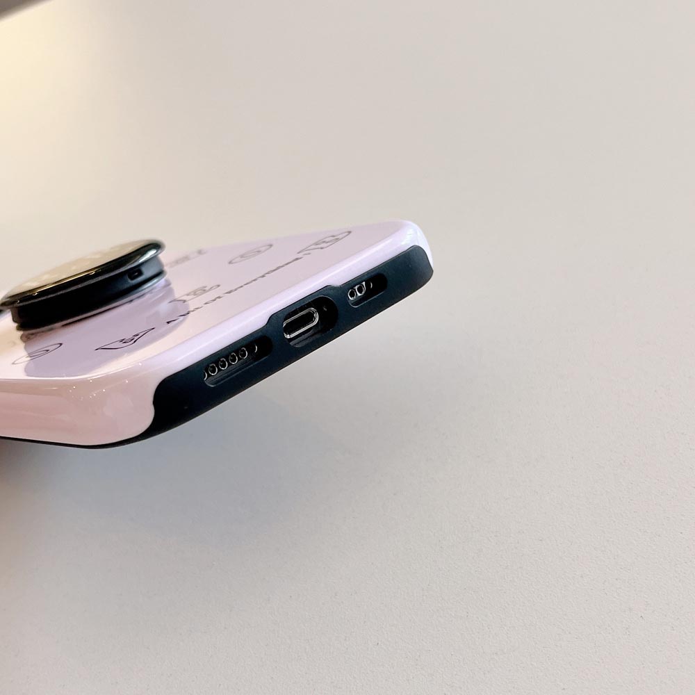 Ốp Điện Thoại Cứng Họa Tiết Chữ Màu Hồng Cho iPhone 11 12 12Pro 12ProMax 13 13Pro 13ProMax 14 14Pro 14ProMax