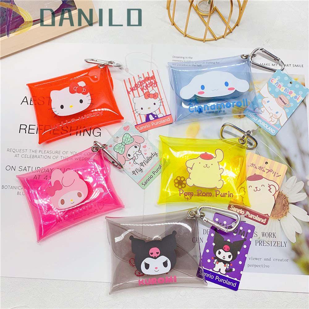 DANILO Móc Chìa Khóa Bằng PVC Trong Suốt Hình Cinnamoroll Đáng Yêu