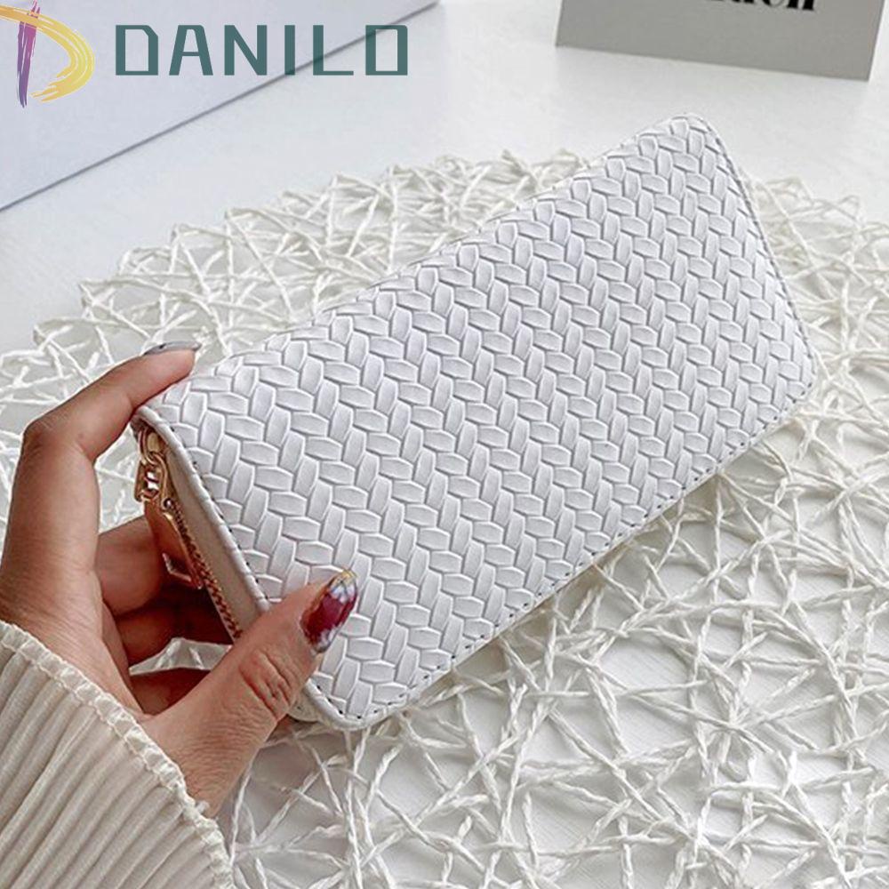 DANILO Ví Da Cầm Tay Màu Trơn Thời Trang Cho Nữ