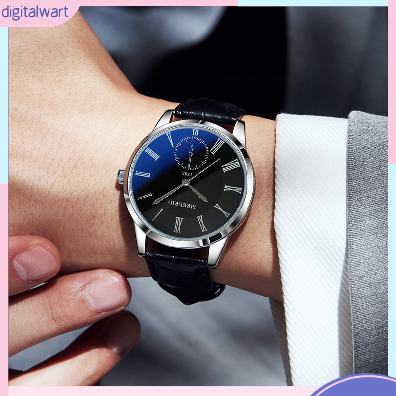 Đồng Hồ Đeo Tay Màu Xanh Dương Phong Cách Doanh Nhân Thời Trang Cho Nam
