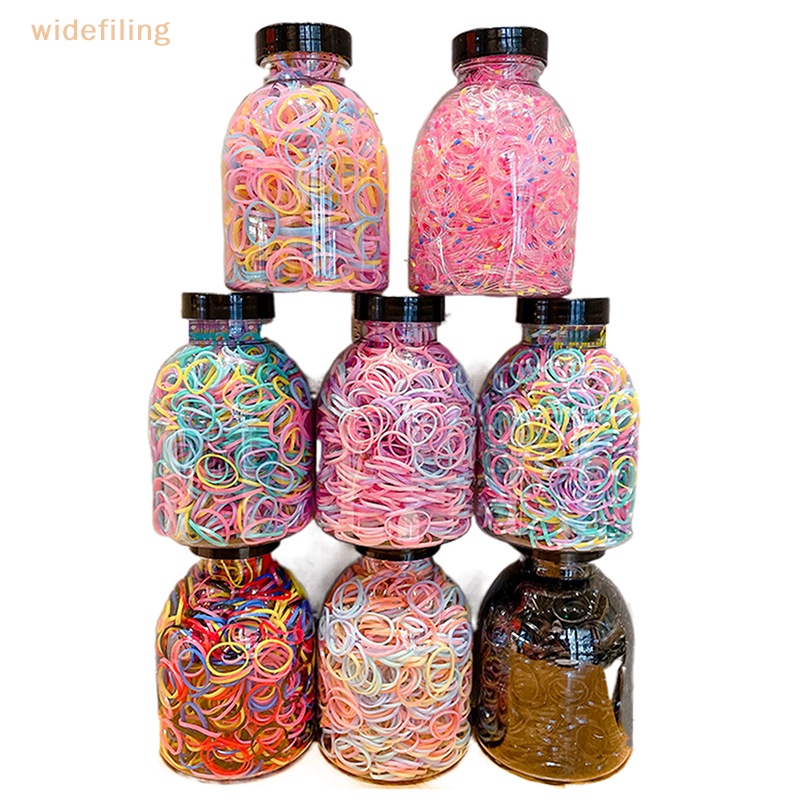 Bộ 1000 Dây Thun Buộc Tóc Nhiều Màu Sắc Dùng Một Lần Dành Cho Bé Gái