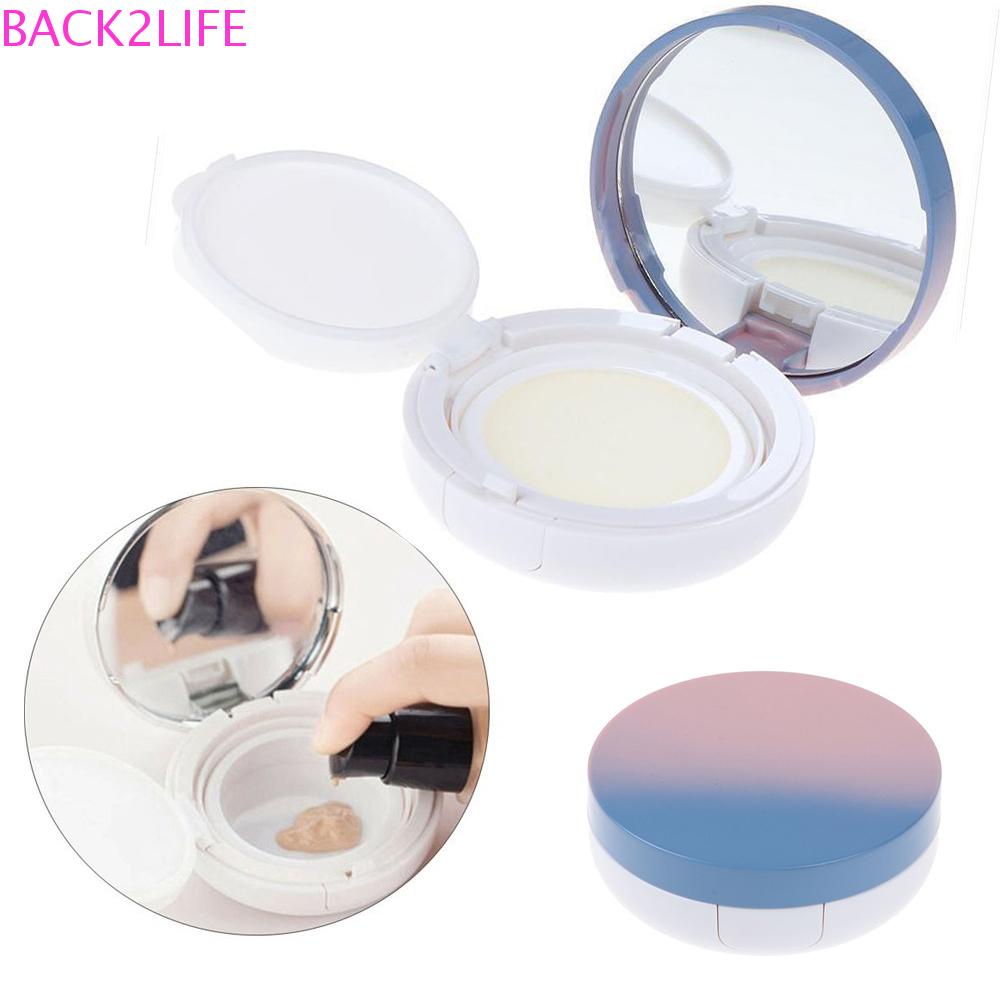 BACK2LIFE Hộp Phấn Nước Rỗng 15g / 0.5oz Kèm Gương Trang Điểm Tiện Lợi Ốp