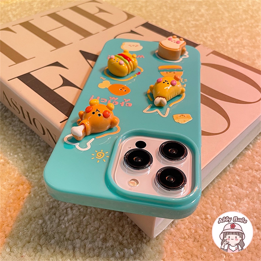 Ốp Điện Thoại TPU Mềm Bóng Trong Suốt Hình Đồ Ăn 3D Chống Va Đập Cho IPhone 14 Pro Max 11