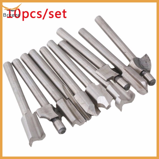 Bộ 10 Mũi Khoan Cắt Điêu Khắc Gỗ Tốc Độ Cao