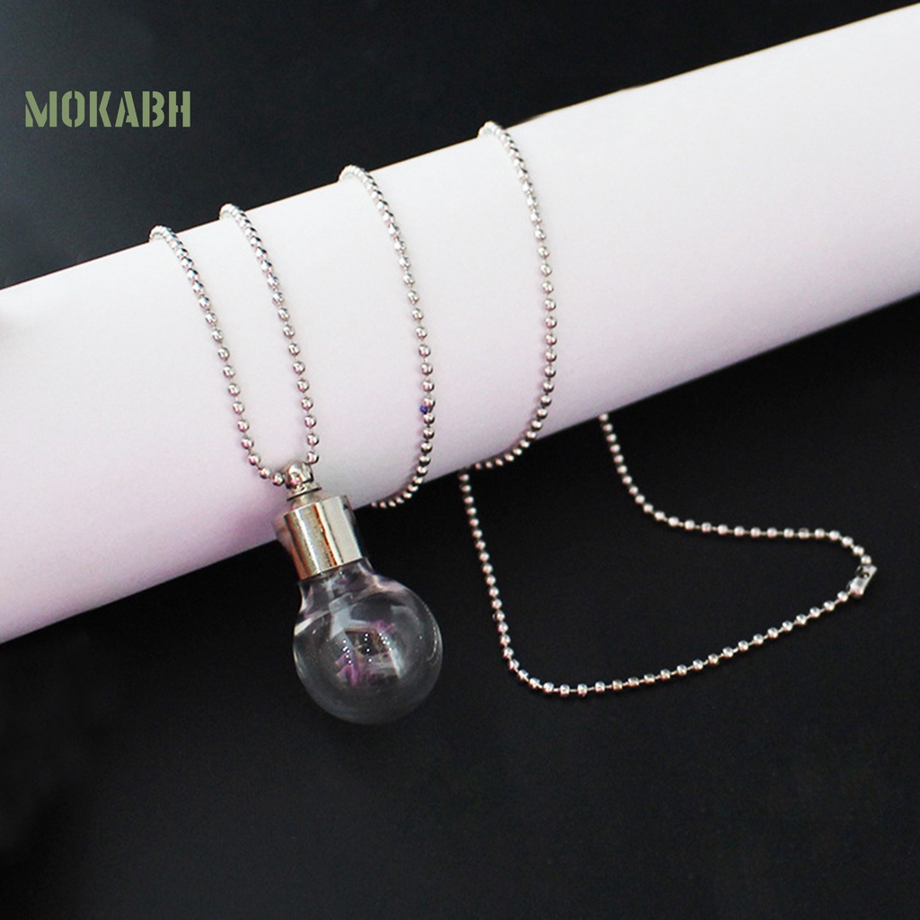 Vòng cổ Mặt Lọ Thủy Tinh Trong Suốt Chống Rò Rỉ Có Thể Đổ Đầy Thời Trang Cho Nam Và Nữ