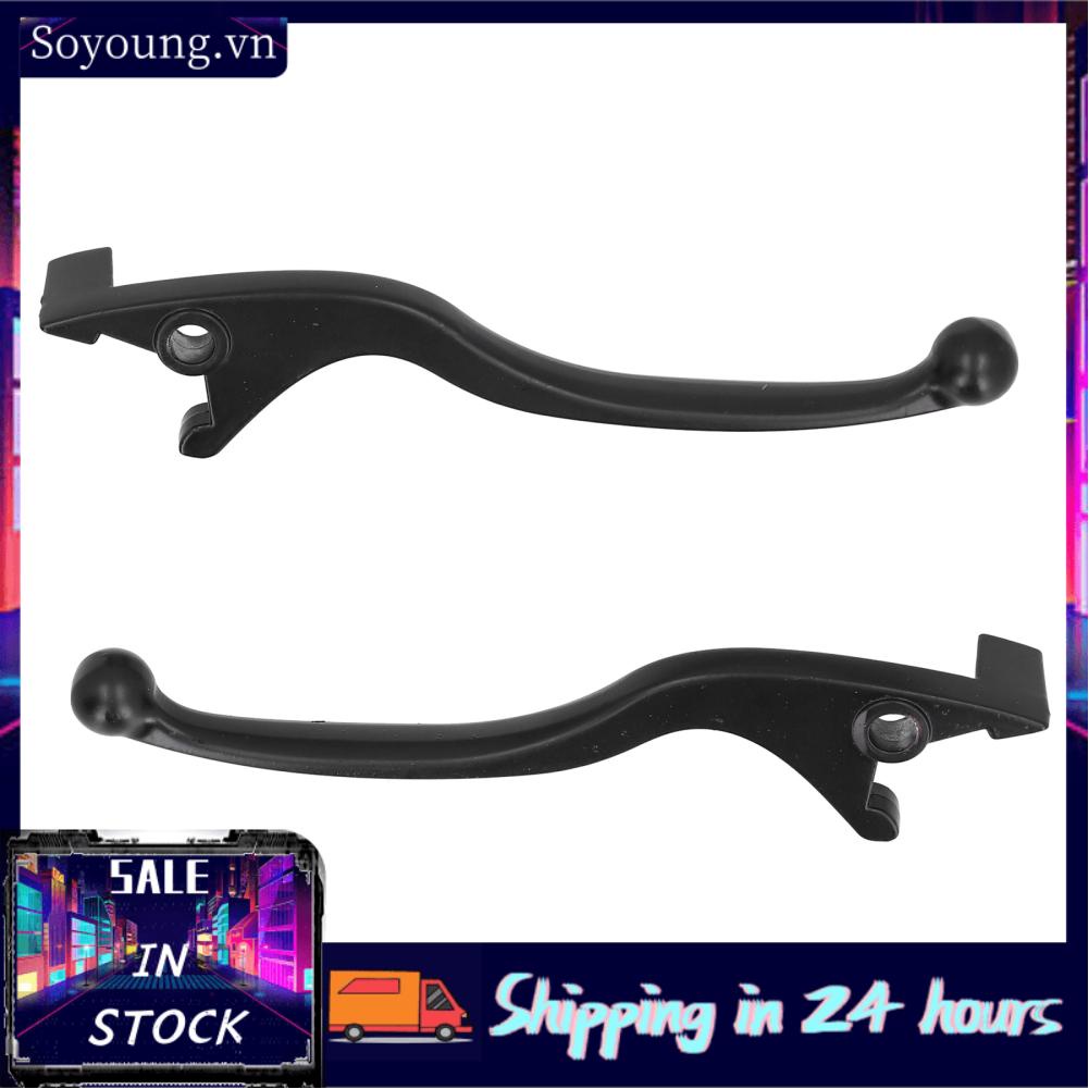 Soyoung 2PCS Brake Handle Lever Aluminum Alloy Black Replacement for Yamaha Motorcycle Moped ATV