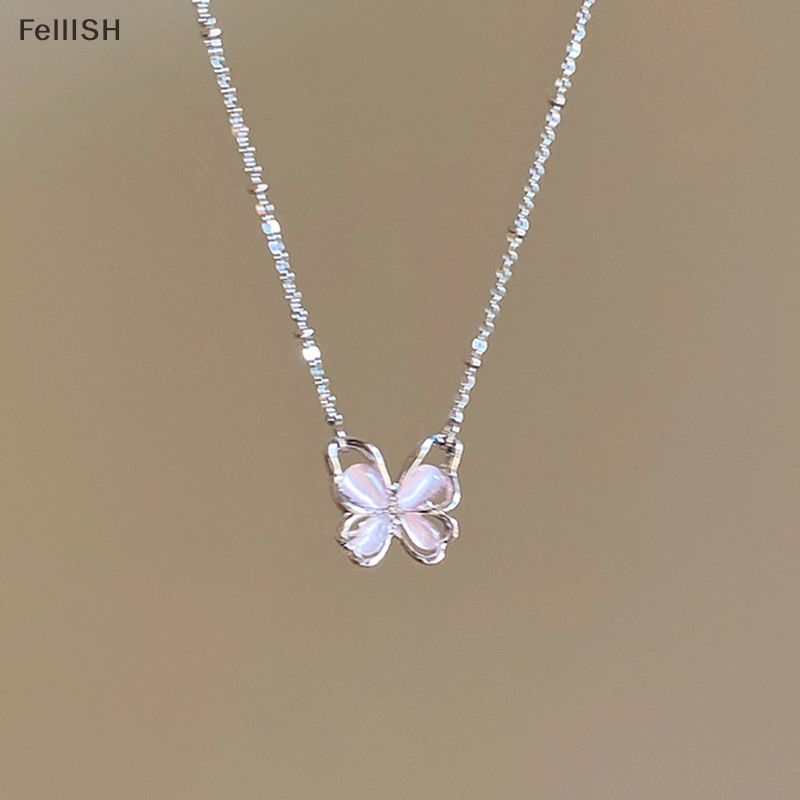 Vòng cổ Mặt Hình Bướm Đính Đá Pha Lê Màu Sắc Tinh Tế Thời Trang Cho Nữ 439br