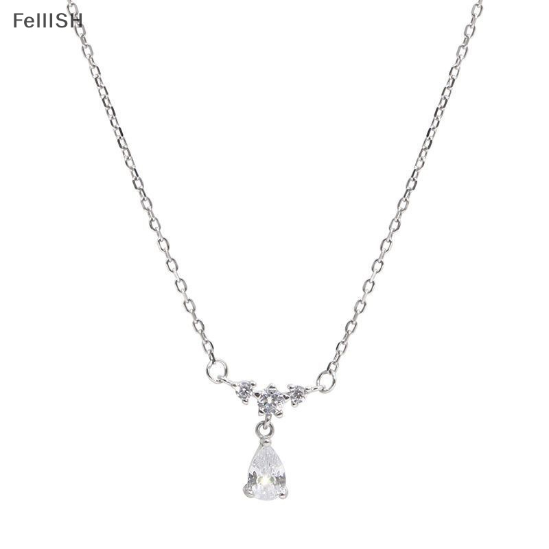 Vòng cổ Mặt Hình Giọt Nước Đính Đá Nhỏ Đơn Giản Thời Trang Dành Cho Nữ 439br