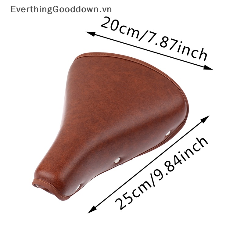 Everthinggooddown Yên Xe Đạp Bằng Da PU Thoải Mái Phong Cách Cổ Điển
