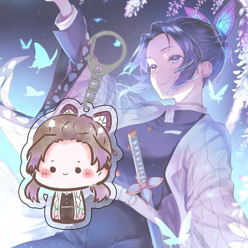 Móc Khóa Acrylic Hai Mặt Hình Nhân Vật Hoạt Hình Demon Slayer