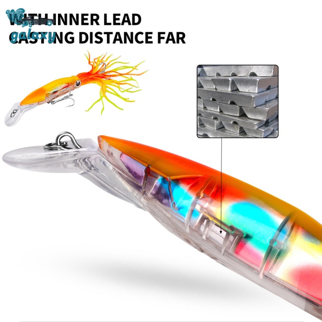 Galaxy Mồi Giả Nhử Cá Hình Bạch Tuộc 14cm / 40g Bằng Nhựa Cứng