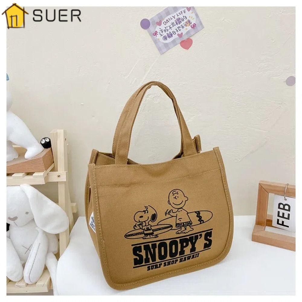 Suenin Túi vải Sức Chứa Lớn In Họa Tiết Hoạt Hình Dễ Thương Dùng Khi Đi Du Lịch