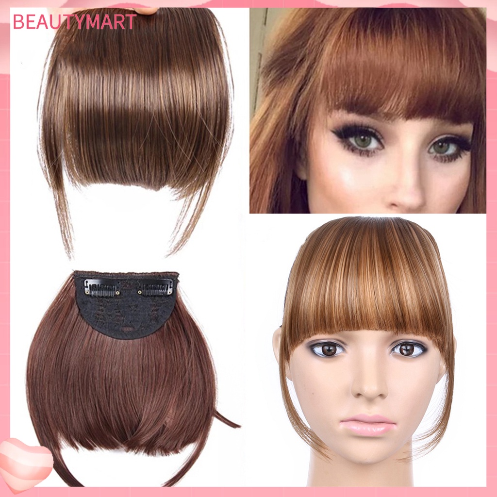 [beautymart] Mái Giả Lông Mềm Mịn Không Phai Màu Chống Rơi Thanh Lịch Liền Mạch Phía Trước Cho Nữ