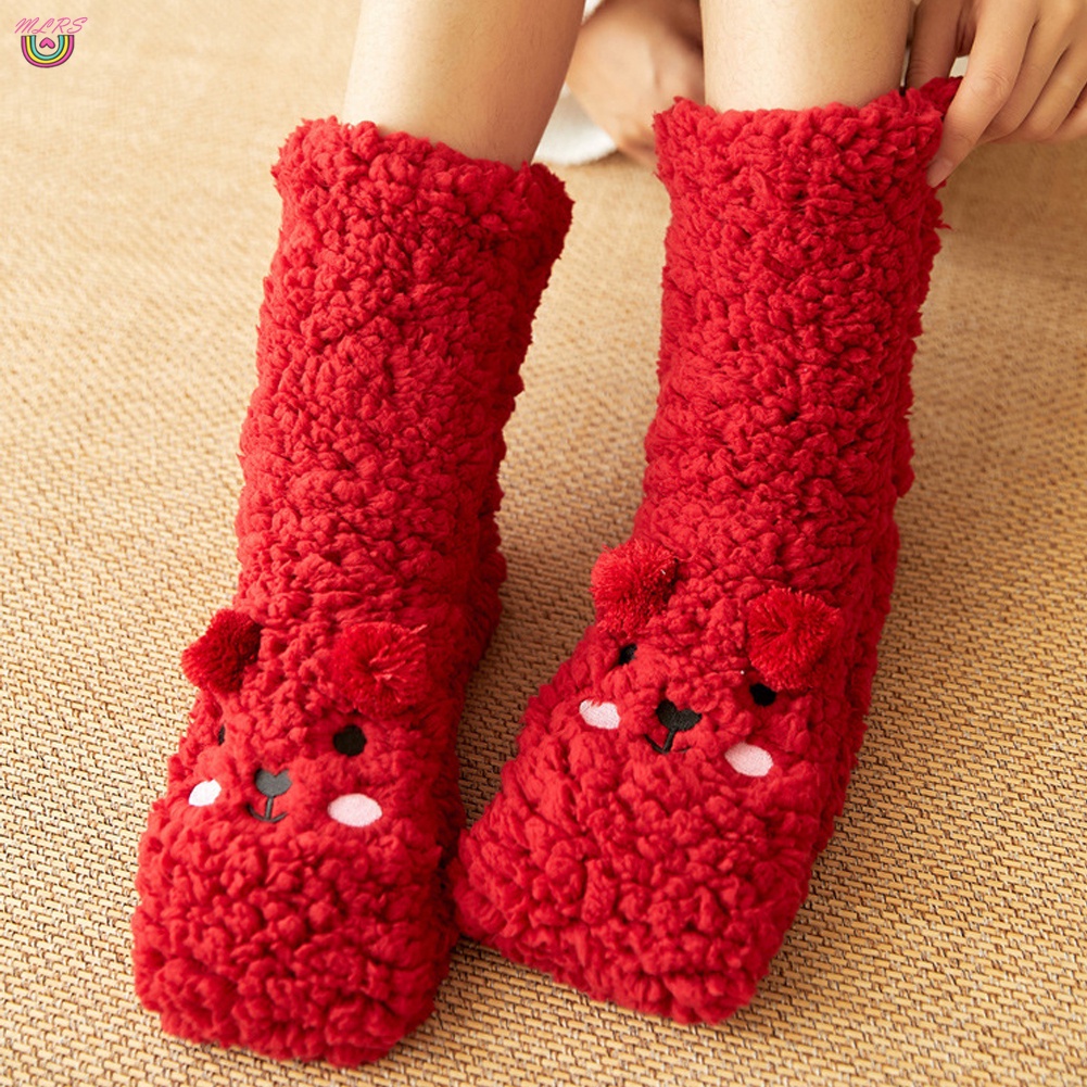Vớ Cotton Phối Lông Co Giãn Giữ Ấm Mùa Đông Cho Nữ