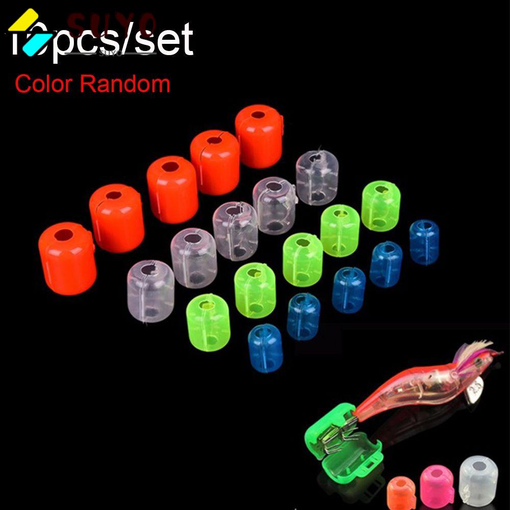 SUYO Set 10 Phụ Kiện Bọc Móc Câu Tôm Bằng Gỗ Màu Sắc Ngẫu Nhiên