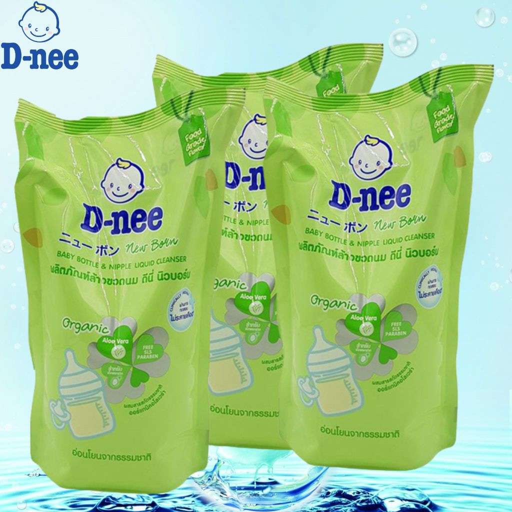 Túi Nước xúc bình sữa Dnee, rửa bình sữa Dnee dạng túi  400ml - An toàn cho bé Yêu..