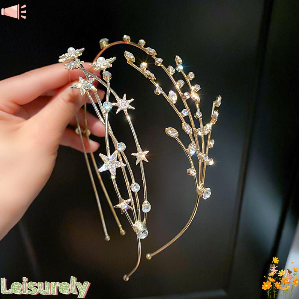 LEILY Băng Đô Cài Tóc Đính Đá Thanh Lịch