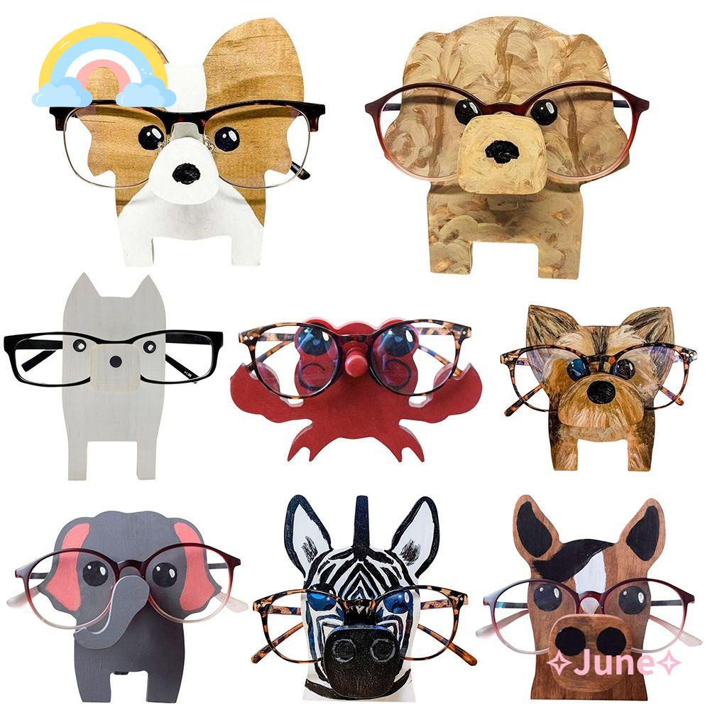 JUNE Kệ gỗ Trưng Bày Mắt Kính Hình Động Vật Sáng Tạo