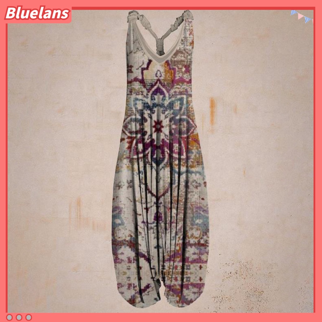 [BLS] Áo liền quần In Họa Tiết Dân Tộc Phong Cách Đường Phố Phù Hợp Với Tất Cả Các Bữa Tiệc Dành Cho Nữ