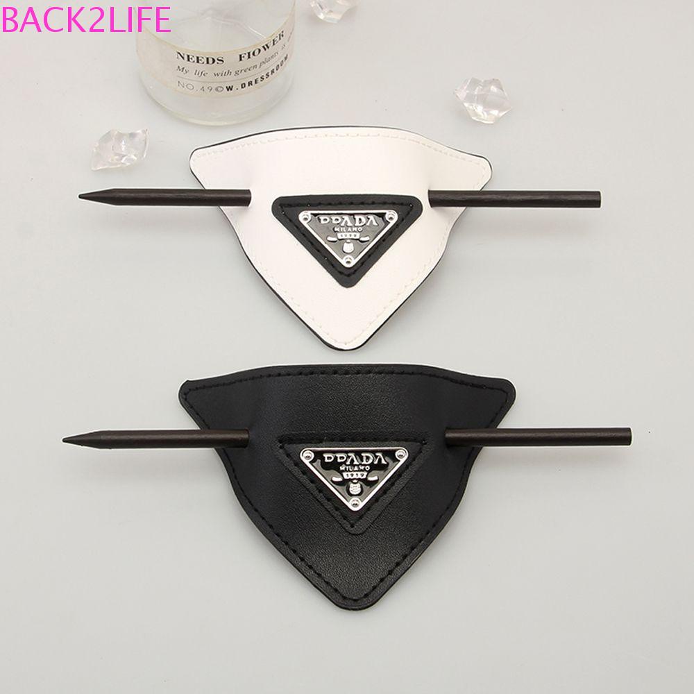 BACK2LIFE Kẹp Tóc Hình Tam Giác In Chữ Thời Trang Cho Nữ