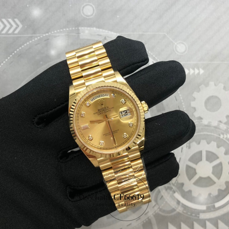 Đồng Hồ Cơ Tự Động Rolex Day-Date Bằng Thép Không Gỉ Đính Kim Cương Vàng Sang Trọng Giản Dị Cao Cấp Cho Nam# Trang Sức Vòng Cổ## Đồng Hồ Đeo Tay Thời Trang#