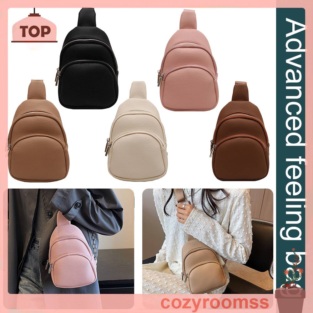 Túi Đeo Chéo Ngực Bằng Da PU Mềm Thời Trang Cho Nữ