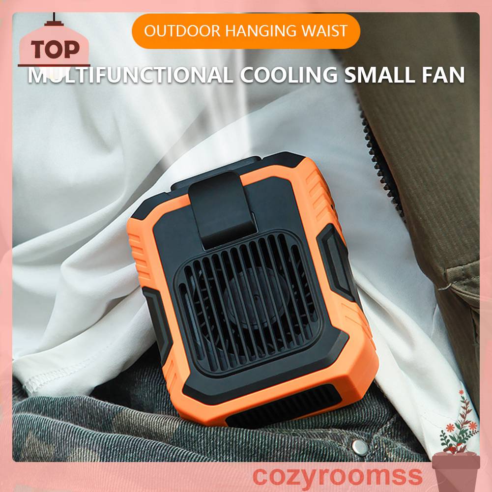 Quạt Làm Mát Đeo Thắt Lưng 3 Tốc Độ 4000mAh Sạc Cổng USB Dùng Ngoài Trời